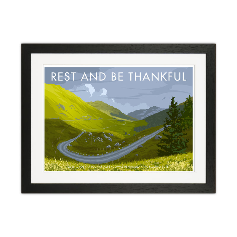 Scotland Rest And Be Thankful Art Print by Stephen Millership Black Grain