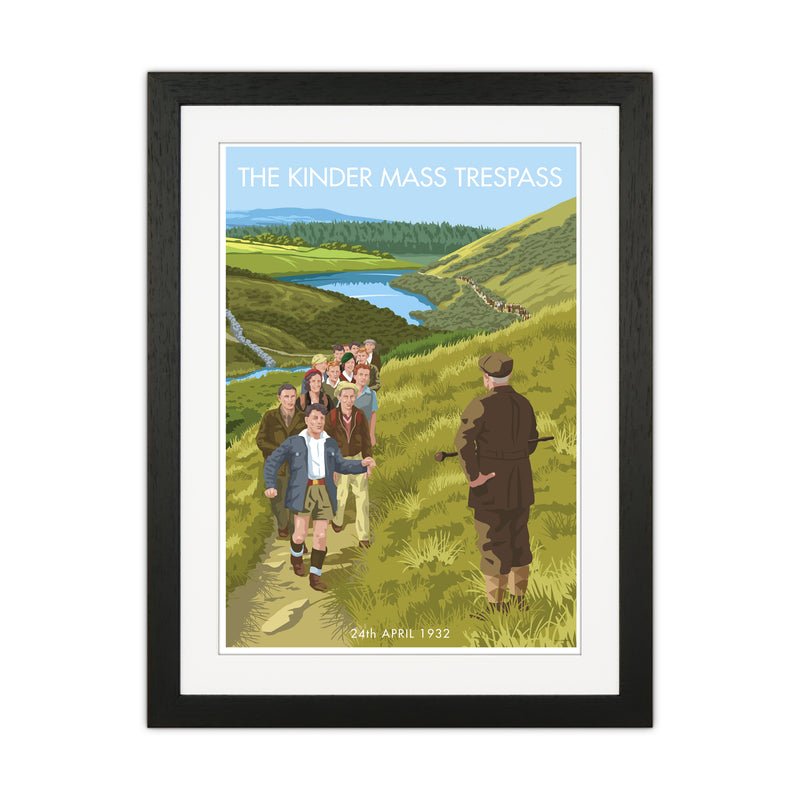 The Peak District Kinder Trespass Art Print by Stephen Millership Black Grain