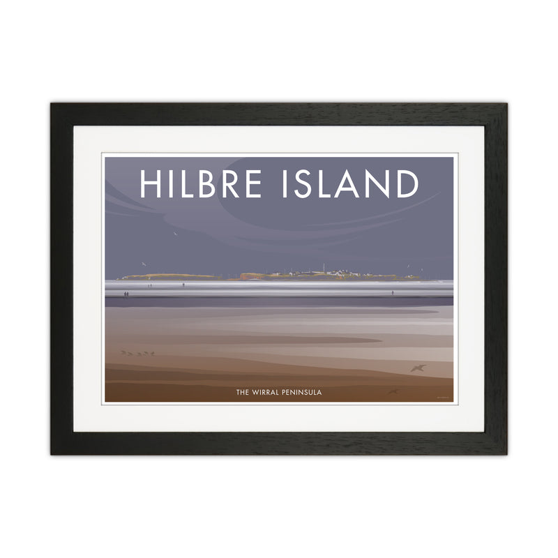 Wirral Hilbre Island Art Print by Stephen Millership Black Grain