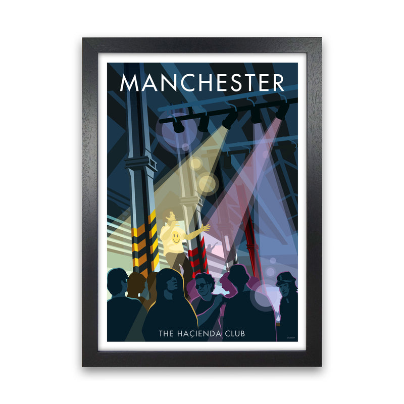 The Haçienda Club Manchester Framed Digital Art Print by Stephen Millership Black Grain