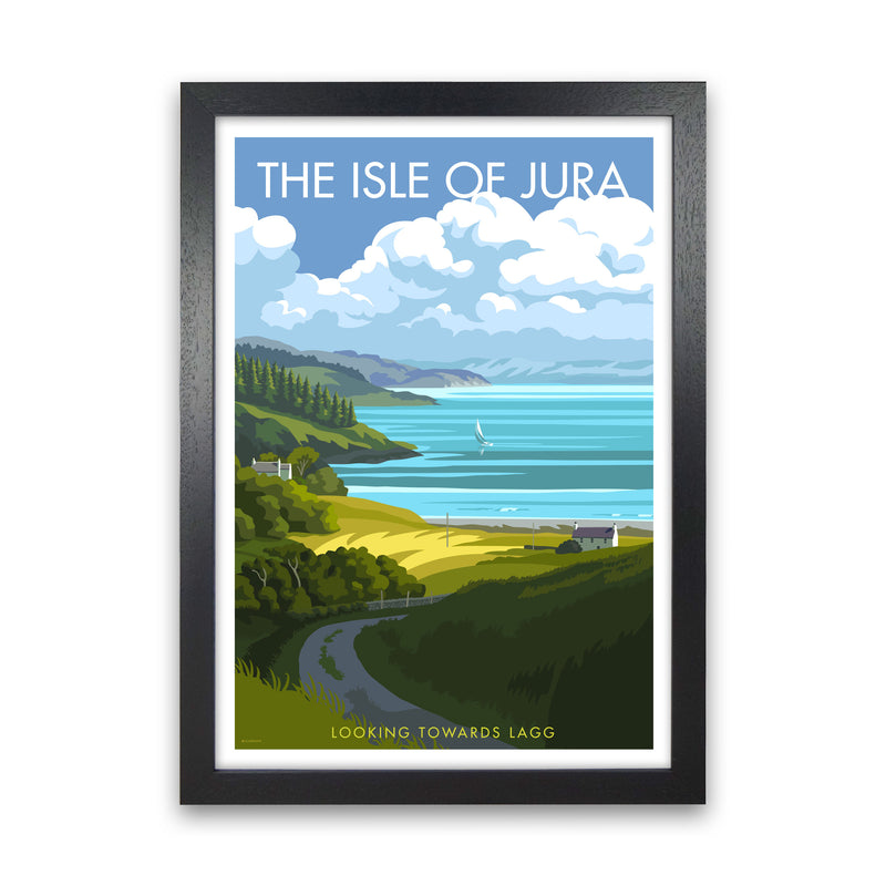The Isle of Jura Art Print by Stephen Millership Black Grain