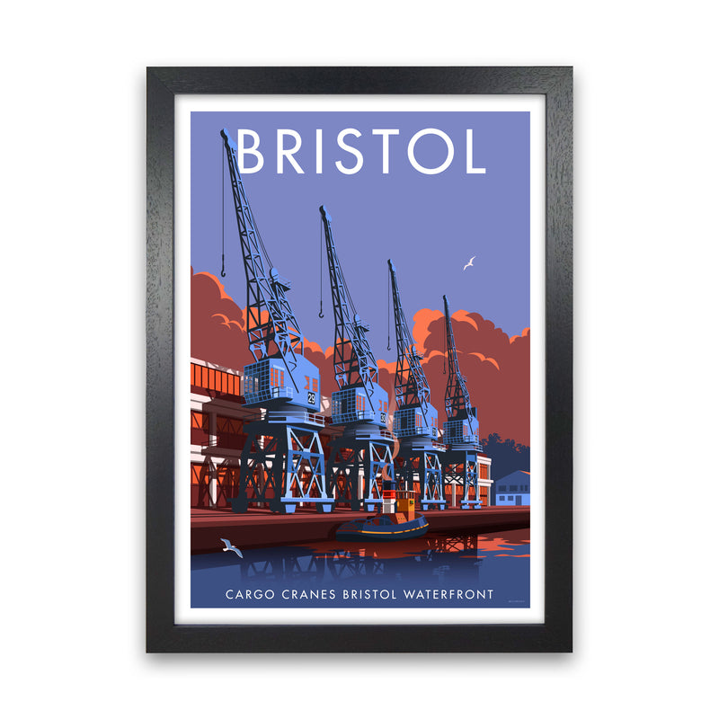 Bristol Waterfront Art Print by Stephen Millership Black Grain