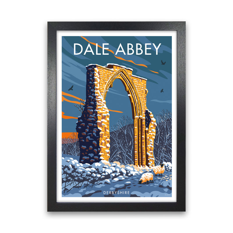 Dale Abbey Derbyshire Art Print by Stephen Millership Black Grain