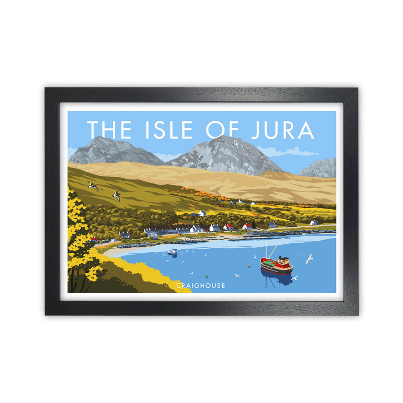 The Isle Of Jura Craighouse Art Print by Stephen Millership Black Grain