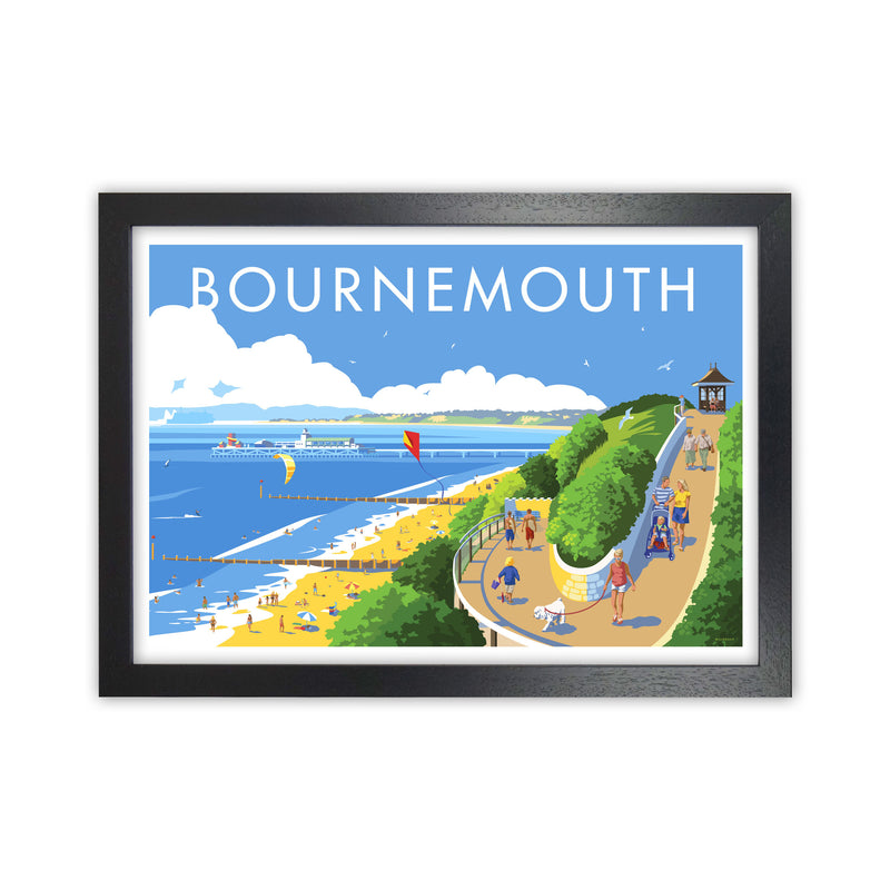 Bournemouth Framed Digital Art Print by Stephen Millership Black Grain