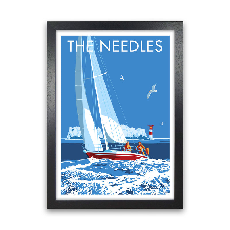 The Needles Art Print by Stephen Millership Black Grain