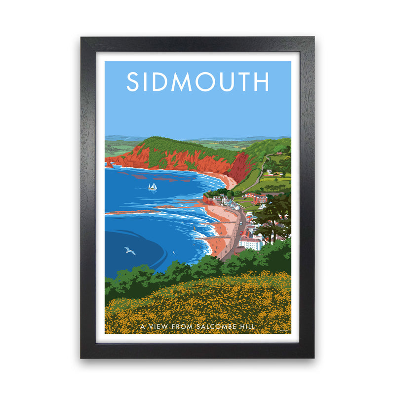 Sidmouth Art Print by Stephen Millership Black Grain