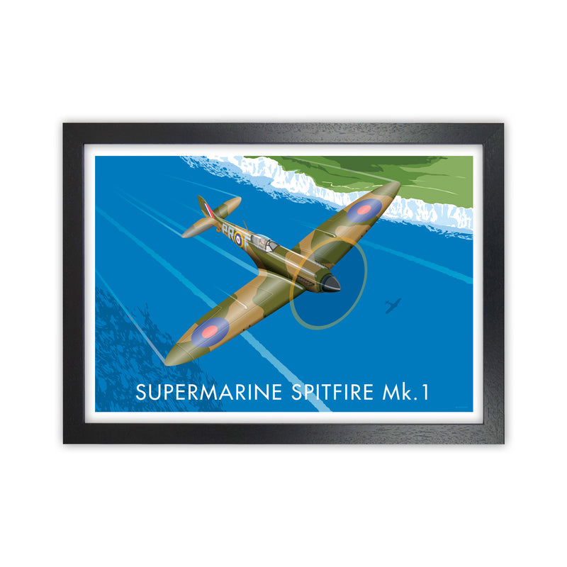 Supermarine Spitfire by Stephen Millership Black Grain