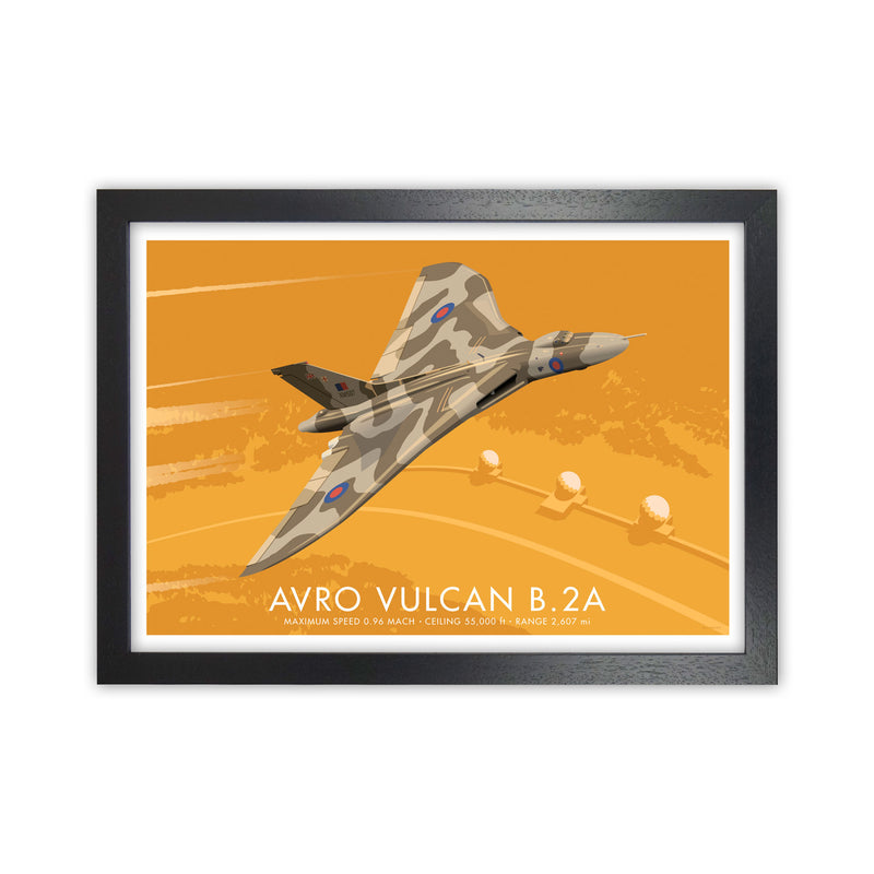 Avro Vulcan B.2A Art Print by Stephen Millership, Framed Transport Print Black Grain