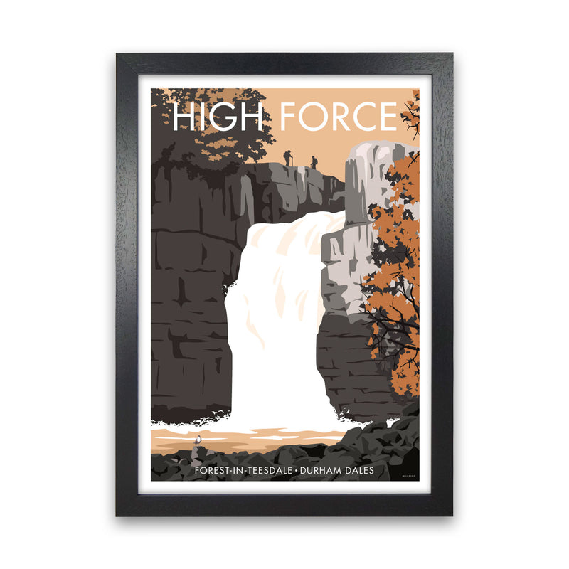 High Force Art Print by Stephen Millership Black Grain