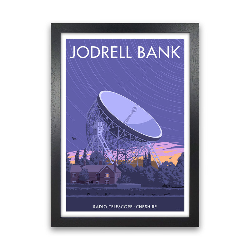 Jodrell Bank Art Print by Stephen Millership Black Grain
