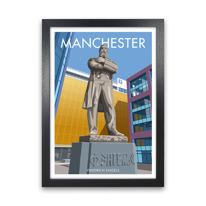 Manchester Framed Digital Art Print by Stephen Millership Black Grain