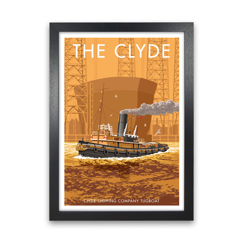 The Clyde Art Print by Stephen Millership Black Grain