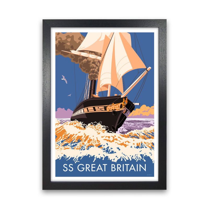 SS Great Britain Art Print by Stephen Millership Black Grain