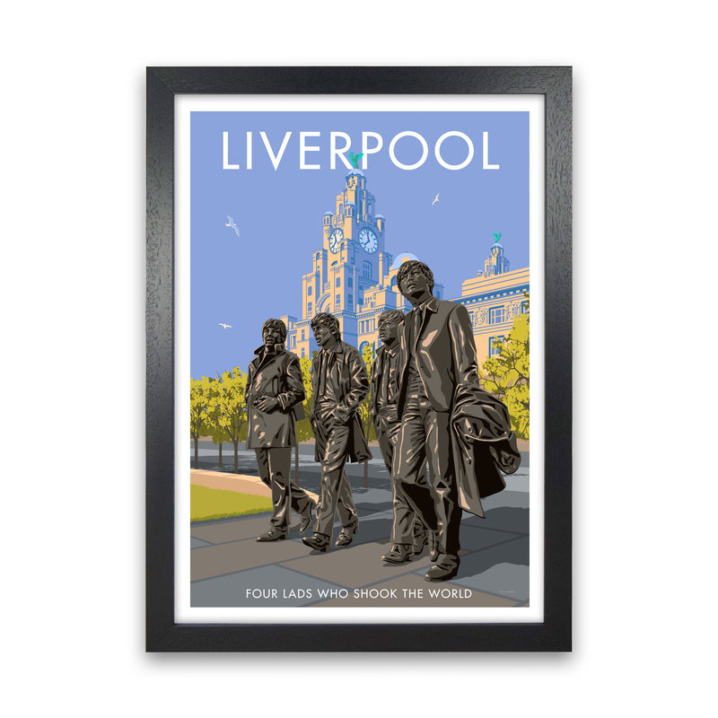 Liverpool Art Print by Stephen Millership Black Grain