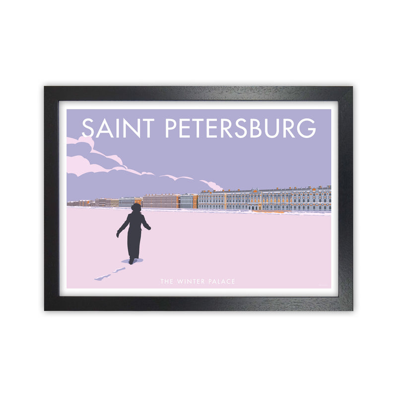 The Winter Palace Saint Petersburg Art Print by Stephen Millership Black Grain