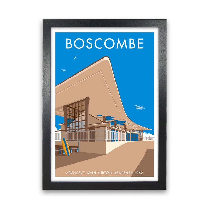 Boscombe Framed Digital Art Print by Stephen Millership Black Grain