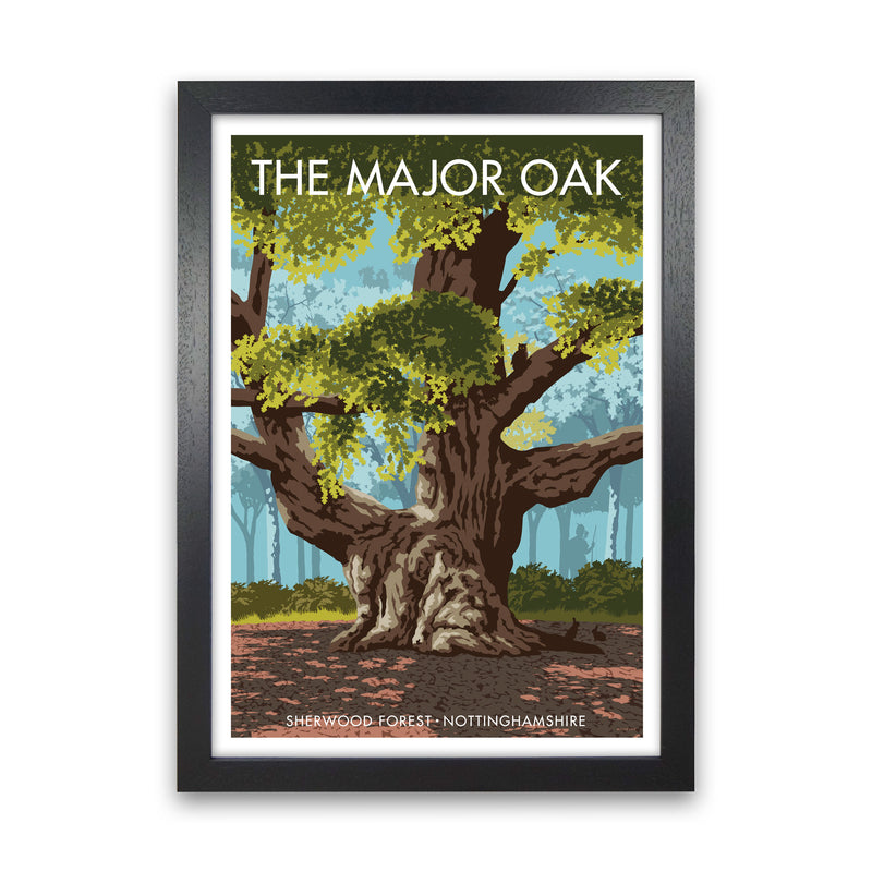 The Major Oak Art Print by Stephen Millership Black Grain