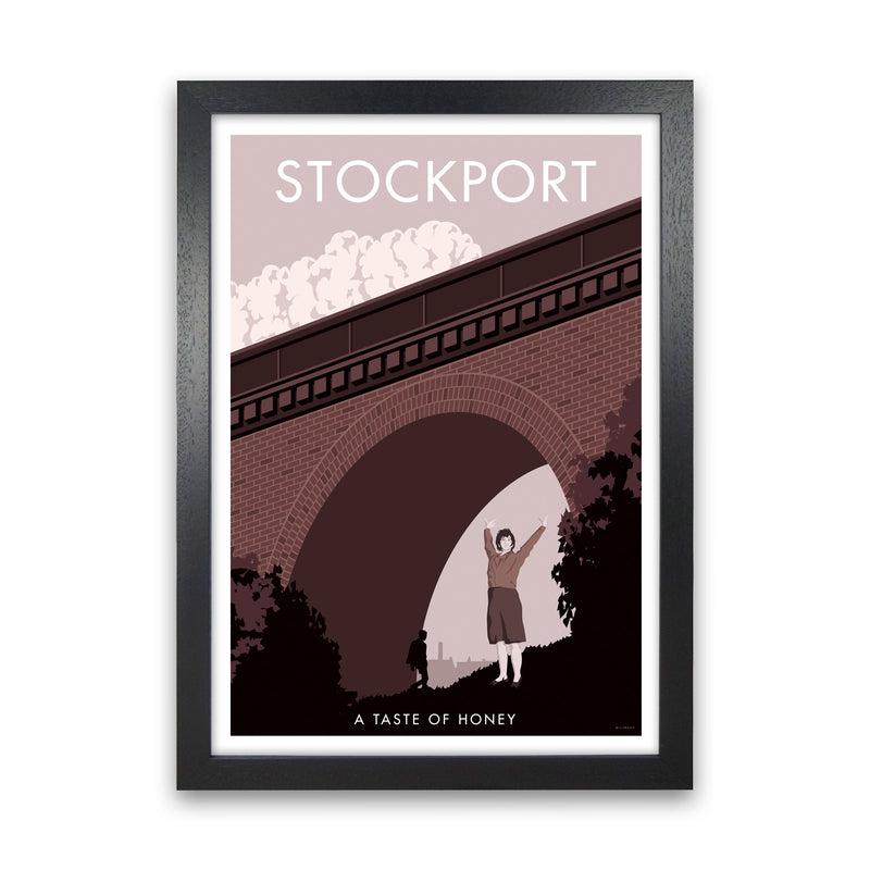 Stockport Art Print by Stephen Millership Black Grain