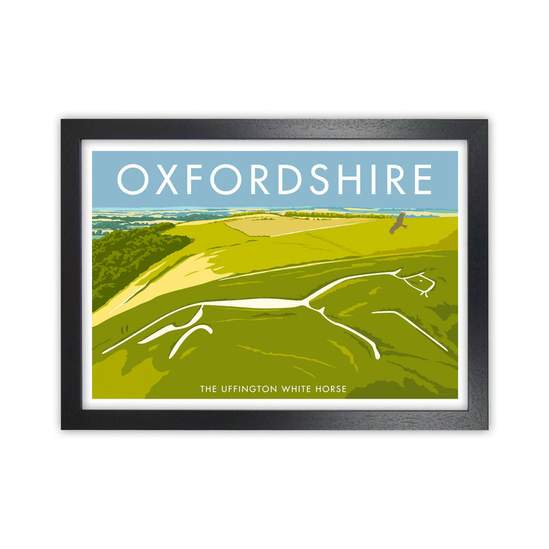 The Uffington White Horse Oxfordshire Art Print by Stephen Millership Black Grain