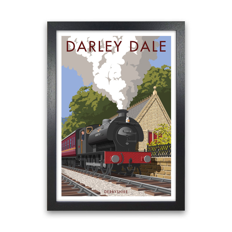 Darley Dale Derbyshire Travel Art Print by Stephen Millership Black Grain