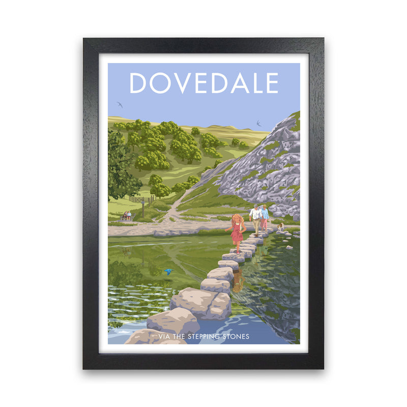 Dovedale Derbyshire Travel Art Print by Stephen Millership Black Grain