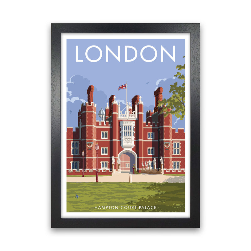 Hampton Court London Travel Art Print by Stephen Millership Black Grain