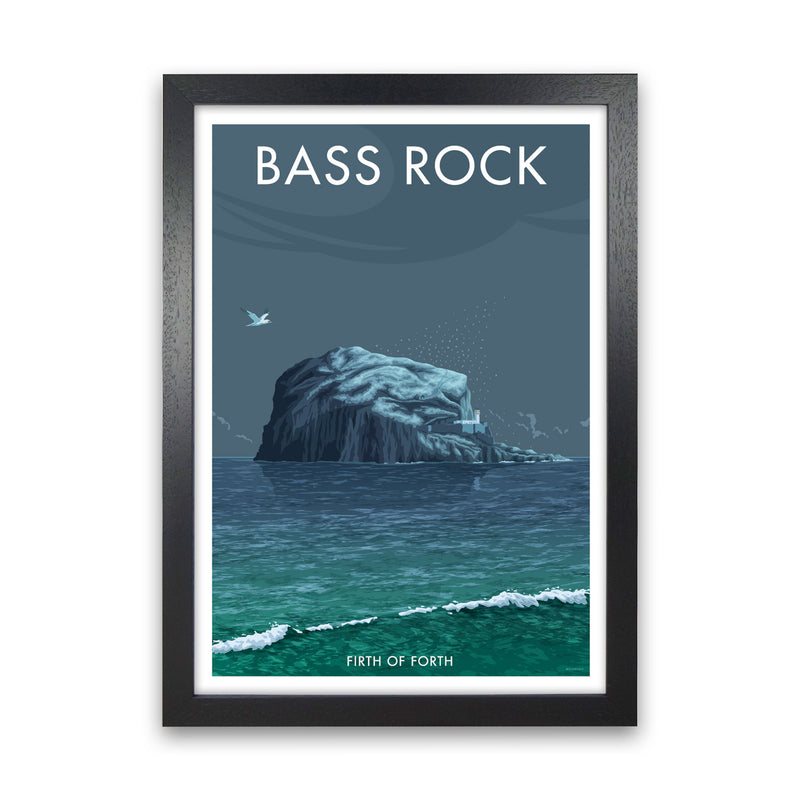Scotland Bass Rock Art Print by Stephen Millership Black Grain