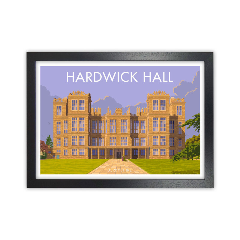 Derbyshire Hardwick Hall Art Print by Stephen Millership Black Grain