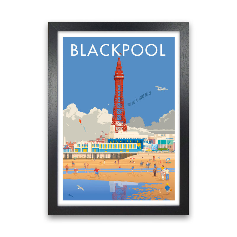 Blackpool 3 Art Print by Stephen Millership Black Grain