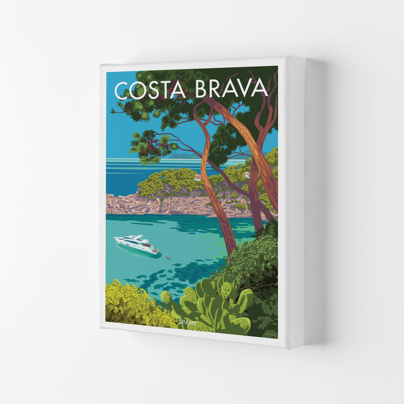 Costa Brava Travel Art Print By Stephen Millership Canvas
