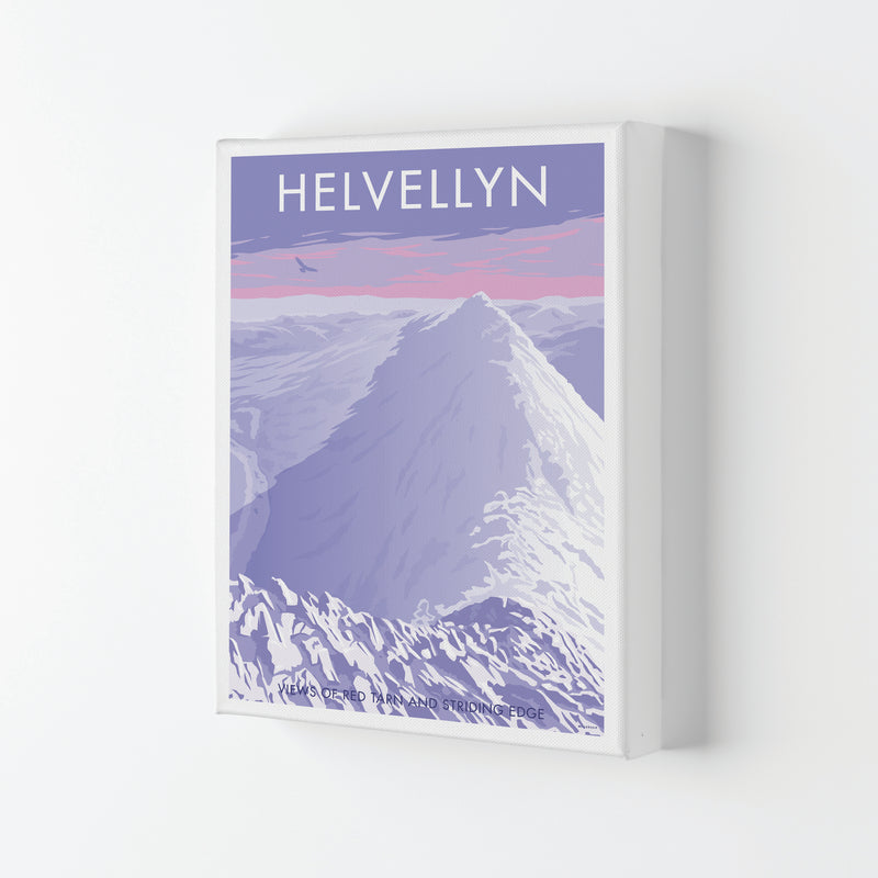 The Lakes Helvellyn Winter Travel Art Print By Stephen Millership Canvas