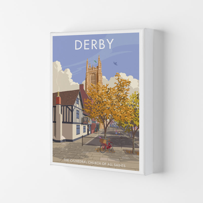 Derby Travel Art Print by Stephen Millership Canvas