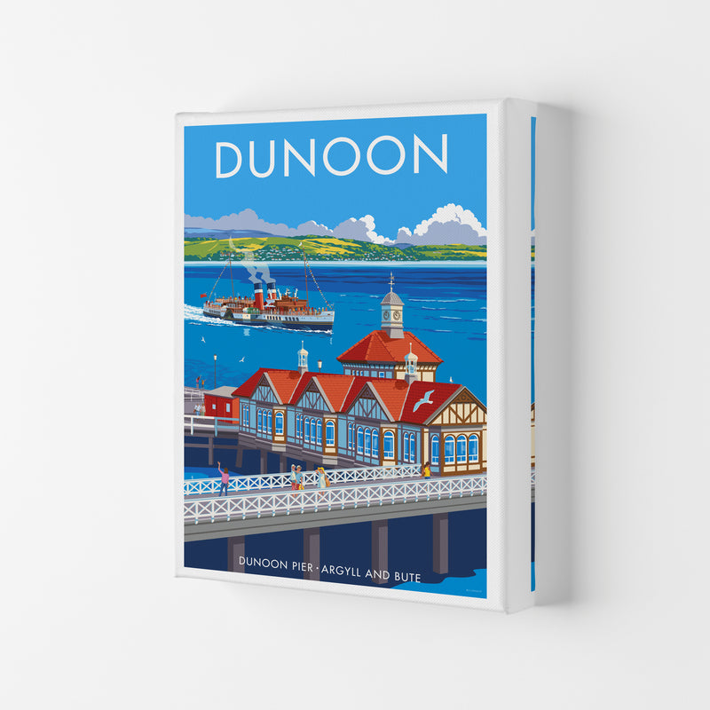 Dunoon Pier Framed Digital Art Print by Stephen Millership Canvas