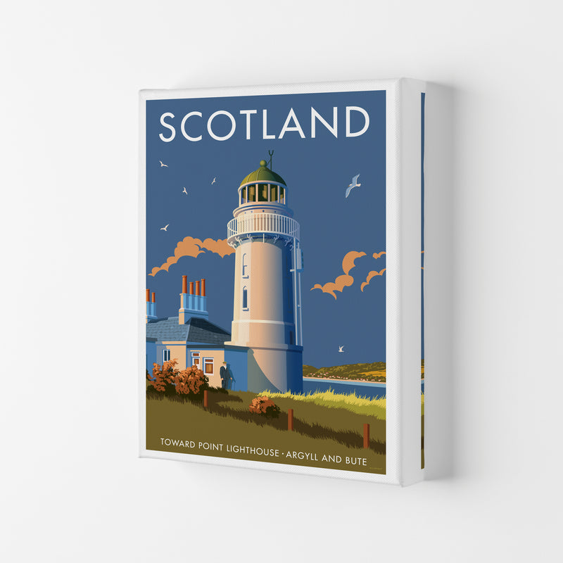 Toward Point Lighthouse Scotland Art Print by Stephen Millership Canvas