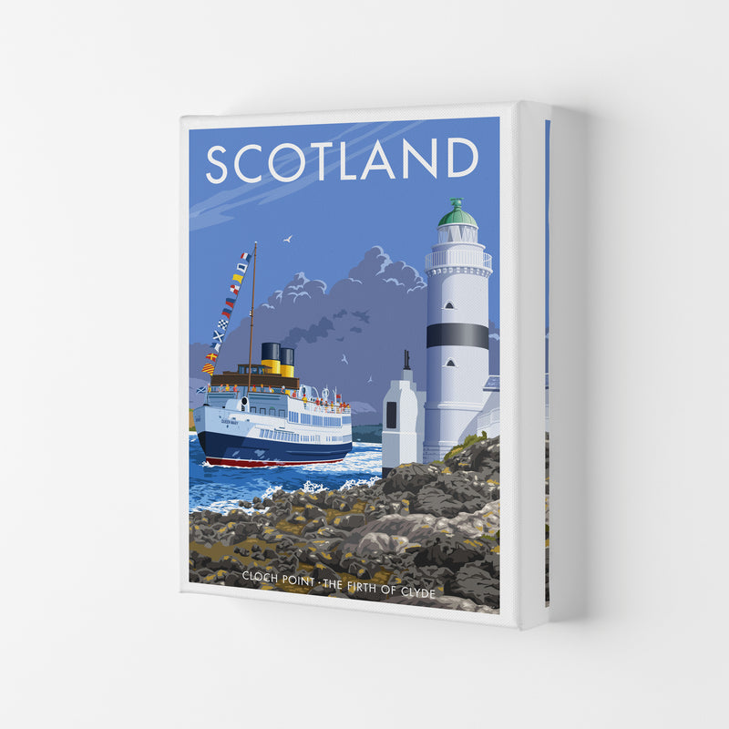 Cloch Point Scotland Framed Digital Art Print by Stephen Millership Canvas
