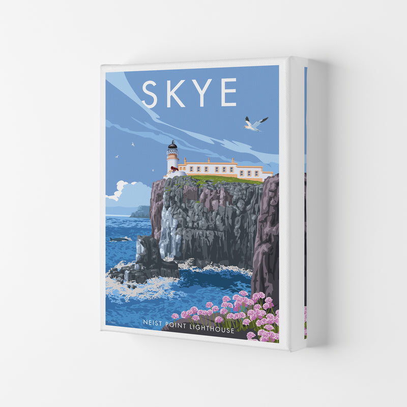 Neist Point Lighthouse Skye Art Print by Stephen Millership Canvas