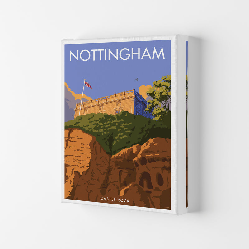Castle Rock Nottingham Framed Digital Art Print by Stephen Millership Canvas