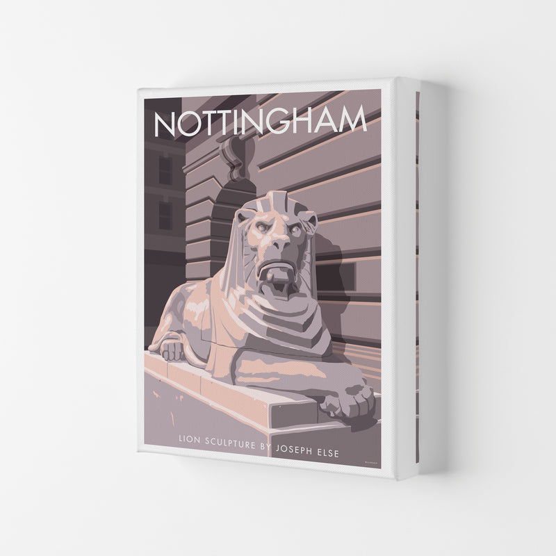Nottingham Lion Sculpture Art Print by Stephen Millership Canvas