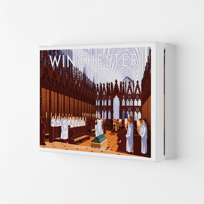 Winchester Cathedral Art Print by Stephen Millership Canvas