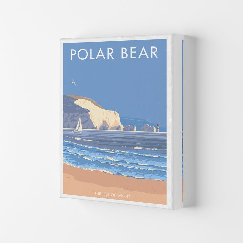 The Isle Of Wight Polar Bear Framed Digital Art Print by Stephen Millership Canvas