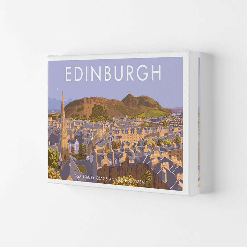Arthur's Seat Edinburgh Travel Art Print by Stephen Millership, Framed Poster Canvas