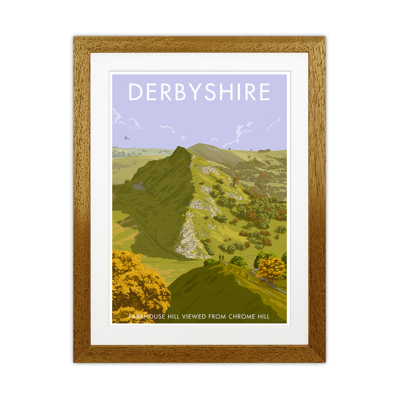 Derbyshire Chrome Hill Travel Art Print By Stephen Millership Oak Grain