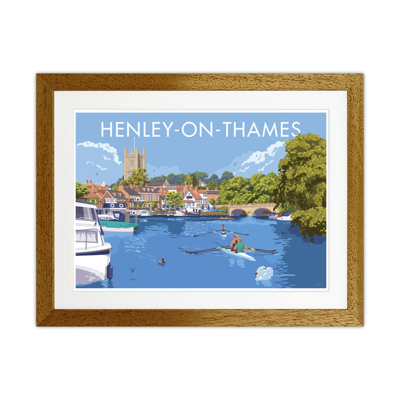 Henley On Thames Travel Art Print By Stephen Millership Oak Grain
