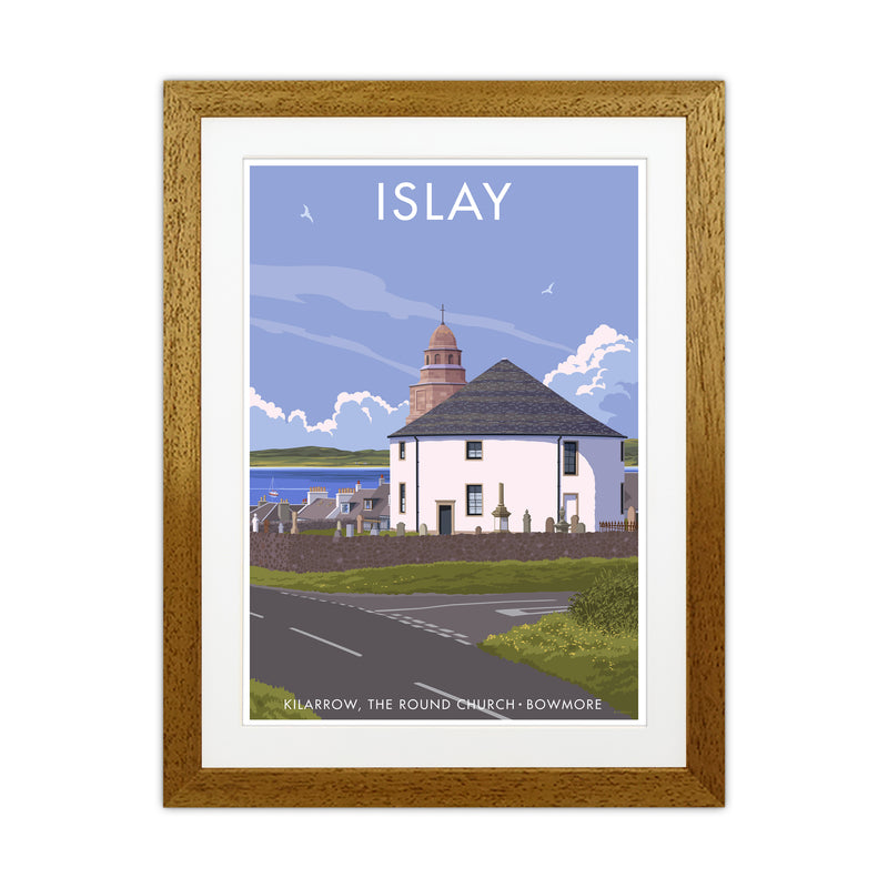 Islay Bowmore Travel Art Print By Stephen Millership Oak Grain
