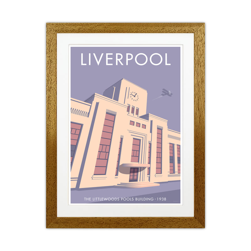 Liverpool Littlewoods Travel Art Print By Stephen Millership Oak Grain