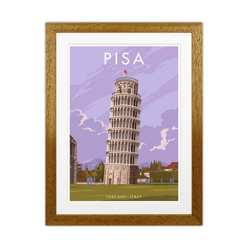 Pisa Travel Art Print By Stephen Millership Oak Grain
