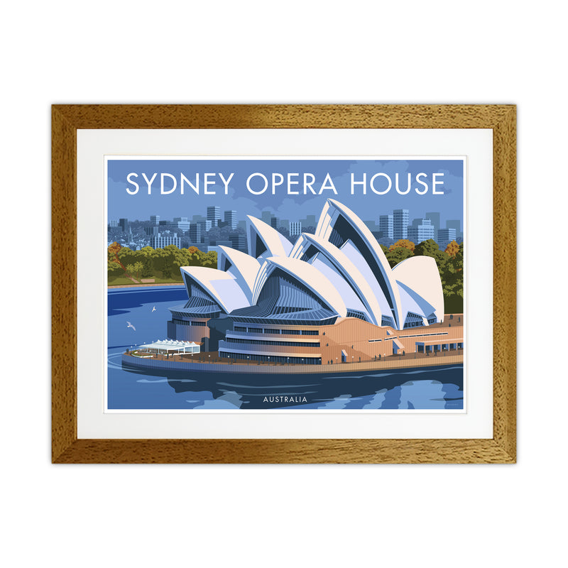 Sydney Opera House Travel Art Print By Stephen Millership Oak Grain