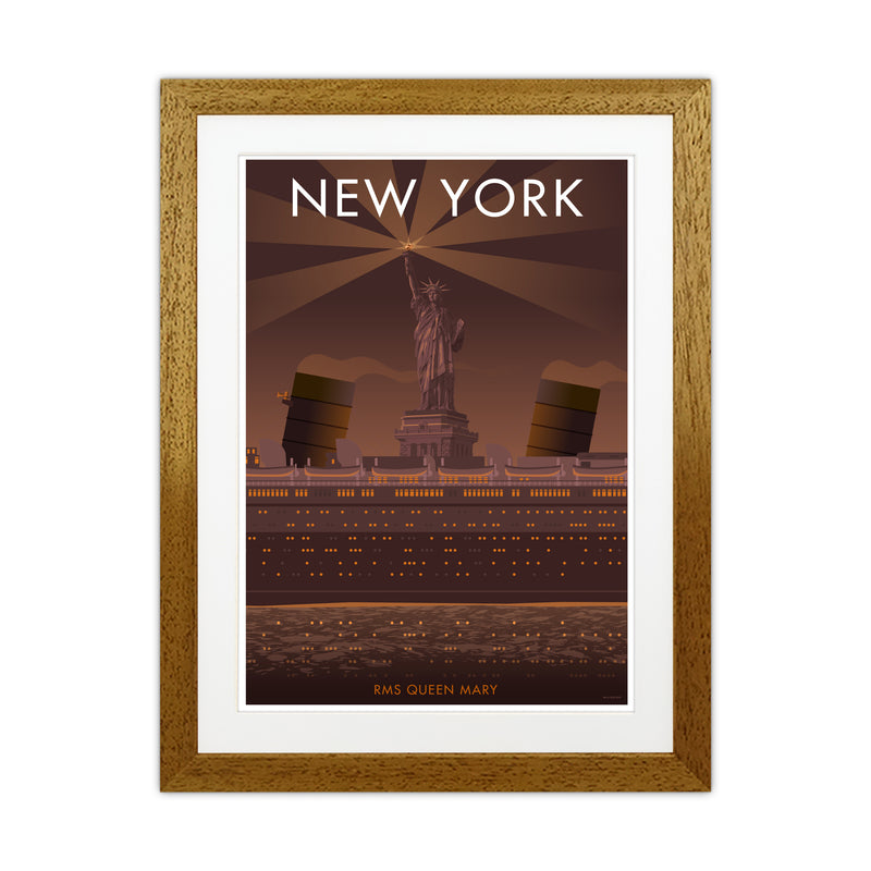 New York Sepia Art Print by Stephen Millership Oak Grain