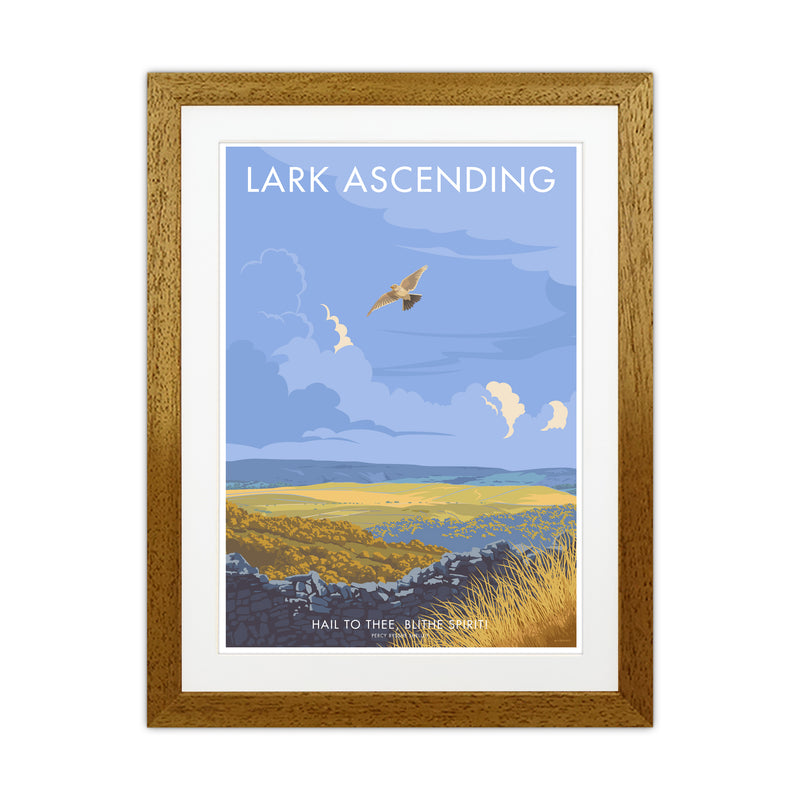 Lark Art Print by Stephen Millership Oak Grain